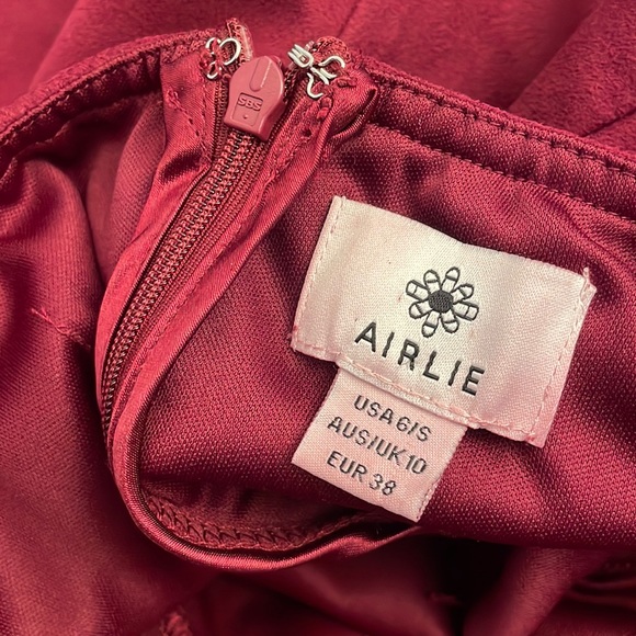 Free People Abbey Faux Suede Dress Burgundy Size 6/S - Picture 4 of 6